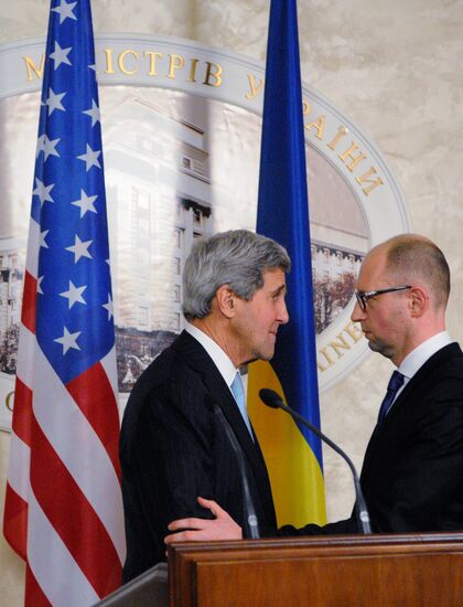 US Secretary of State John Kerry visits Kiev