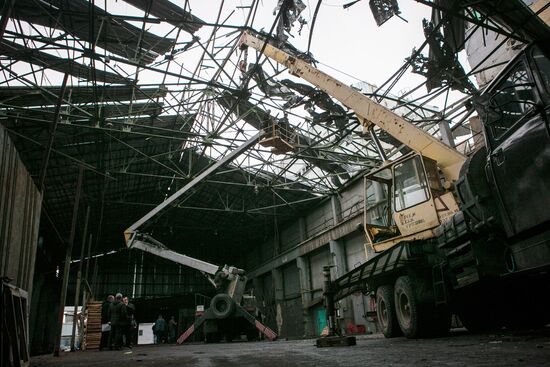 Donetsk after shelling