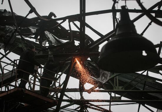 Donetsk after shelling