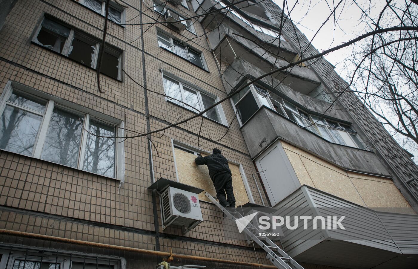 Donetsk after shelling