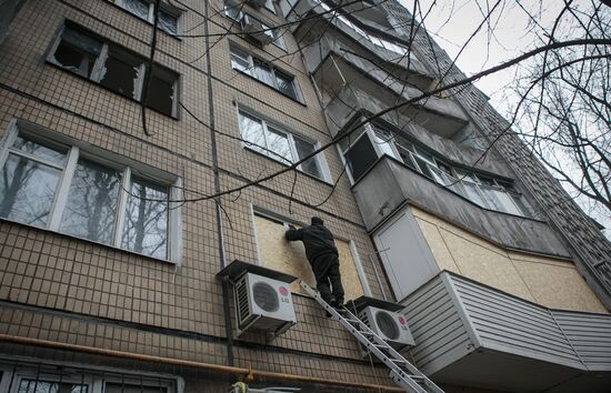 Donetsk after shelling