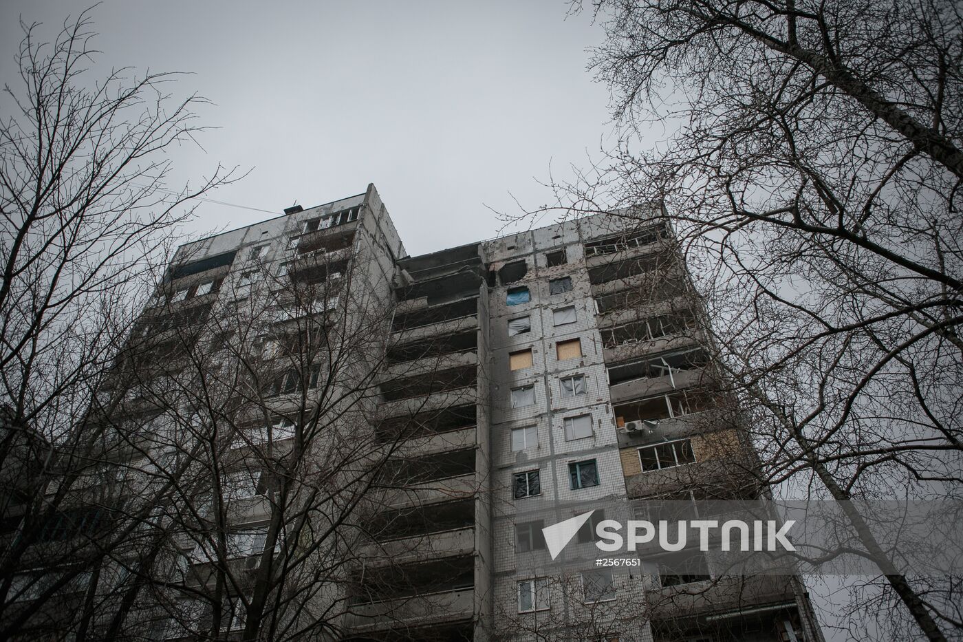 Donetsk after shelling