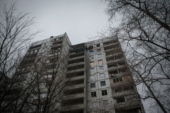 Donetsk after shelling