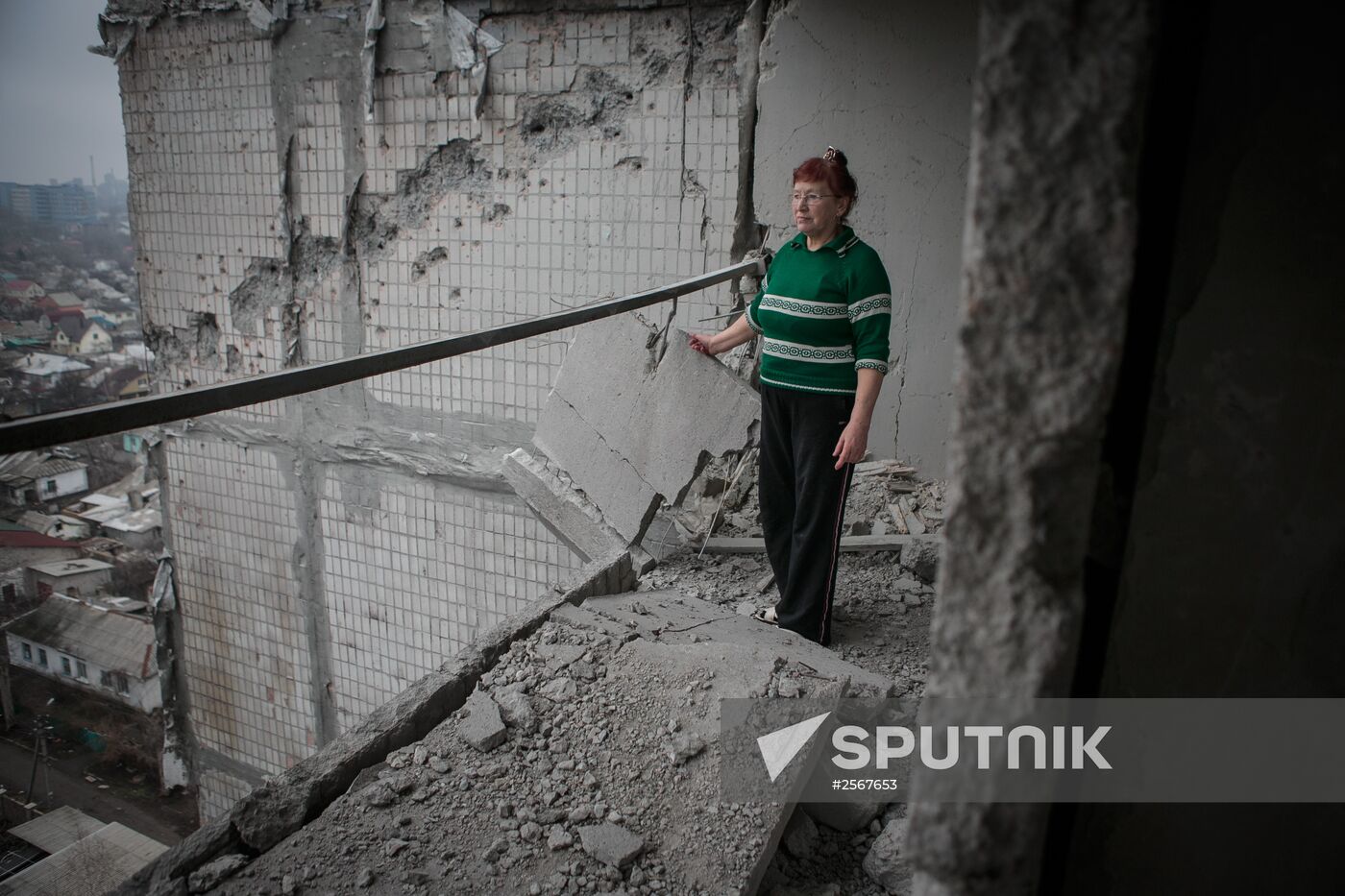 Donetsk shelling aftermath