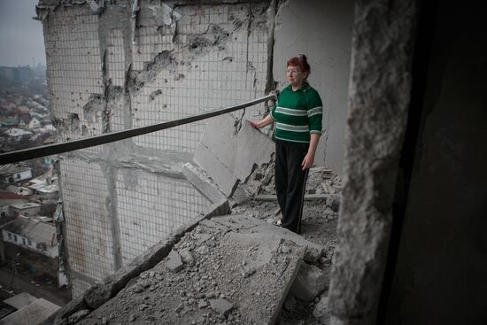 Donetsk shelling aftermath