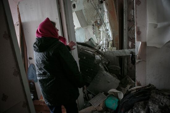 Donetsk shelling aftermath