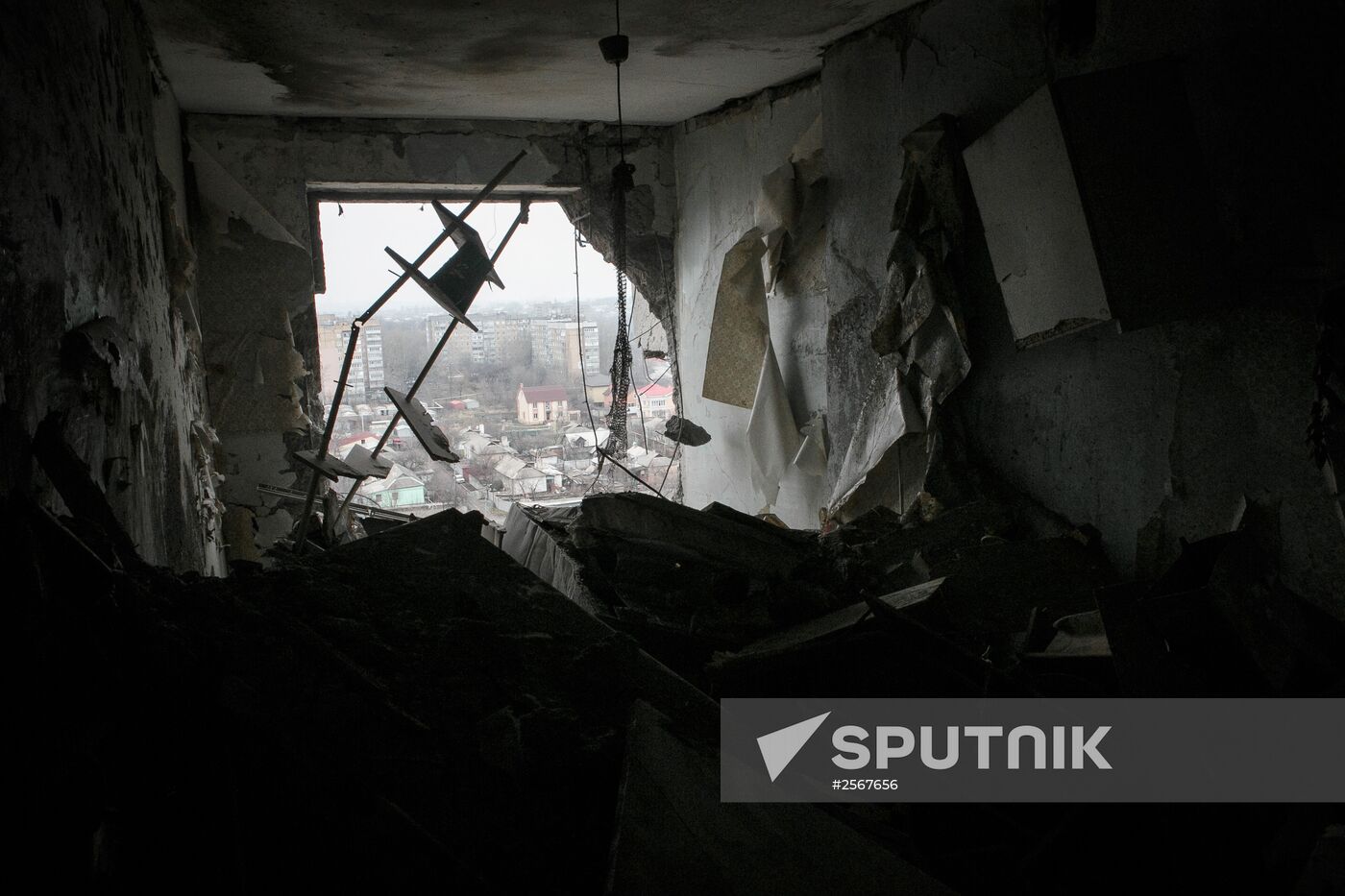 Donetsk shelling aftermath