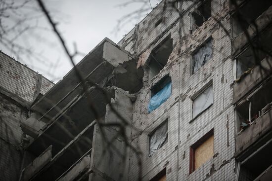 Donetsk shelling aftermath