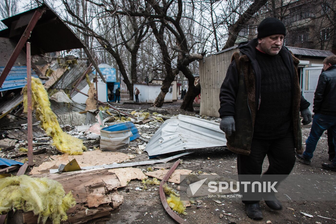 Donetsk shelling aftermath