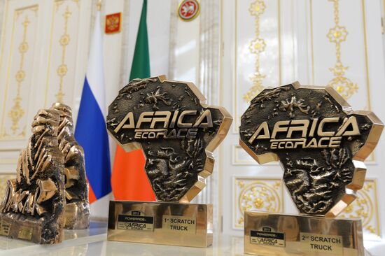 KAMAZ-master's victort in Dakar-2015 honored at Kazan Kremlin