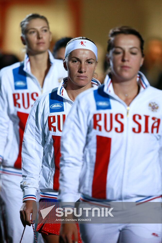 Tennis. 2015 Fed Cup. Poland - Russia. Day One
