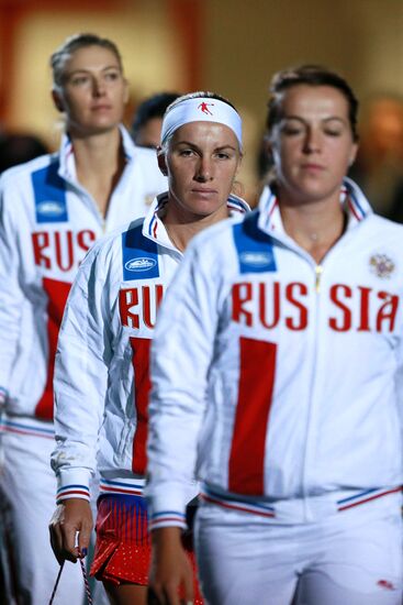 Tennis. 2015 Fed Cup. Poland - Russia. Day One
