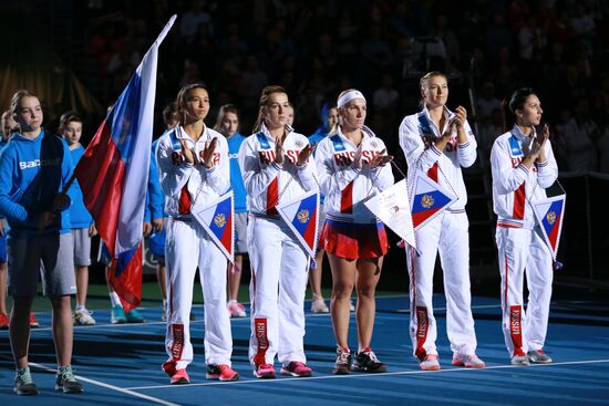 Tennis. 2015 Fed Cup. Poland - Russia. Day One