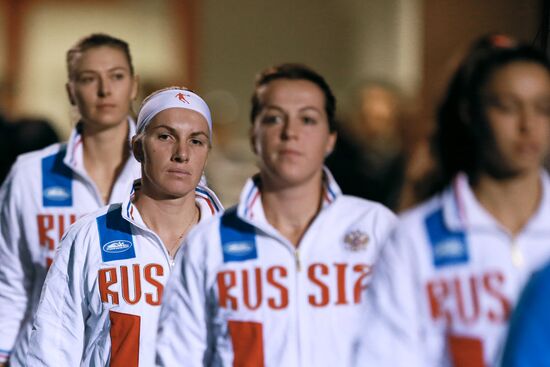 Tennis. 2015 Fed Cup. Poland - Russia. Day One