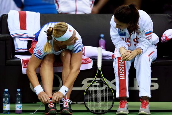 Tennis. 2015 Fed Cup. Poland - Russia. Day One