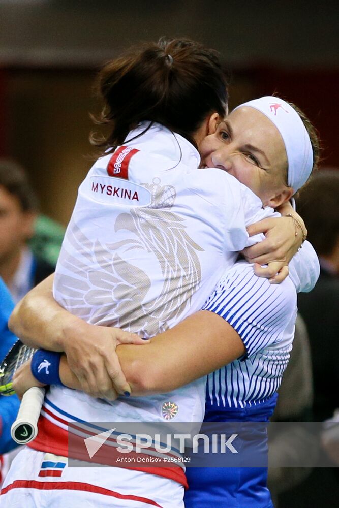 Tennis. 2015 Fed Cup. Poland - Russia. Day One
