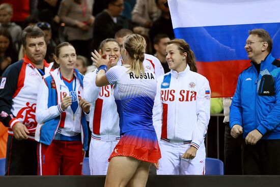 Tennis. 2015 Fed Cup. Poland - Russia. Day One