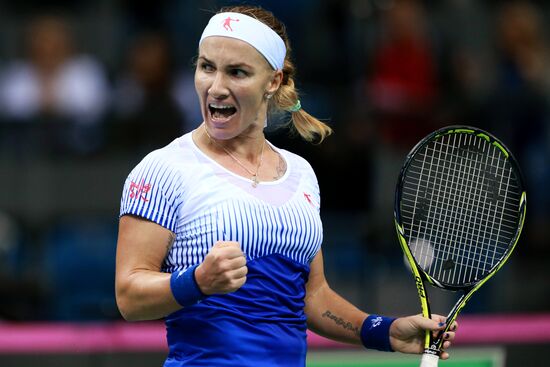 Tennis. 2015 Fed Cup. Poland - Russia. Day One