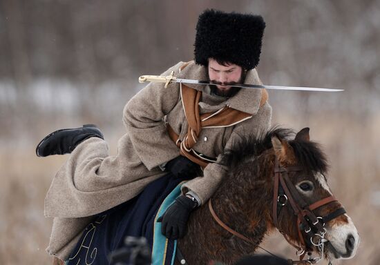 Historical reenactment of events of the Patriotic War of 1812