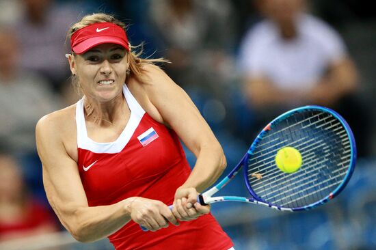 Tennis. 2015 Fed Cup. Poland - Russia. Day One