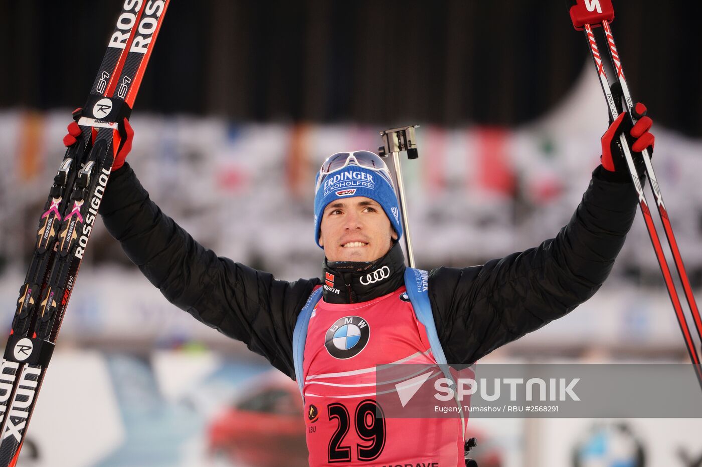Biathlon. 7th stage of World Cup. Men. Sprint
