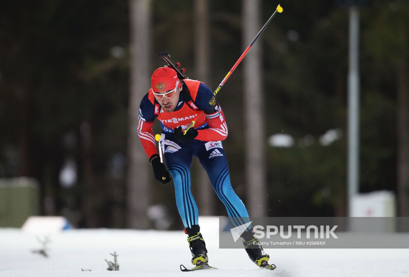 Biathlon. 7th stage of World Cup. Men. Sprint