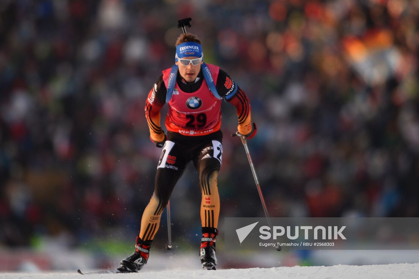 Biathlon. 7th stage of World Cup. Men. Sprint