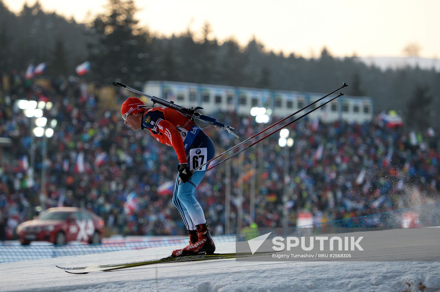 Biathlon. 7th stage of World Cup. Men. Sprint
