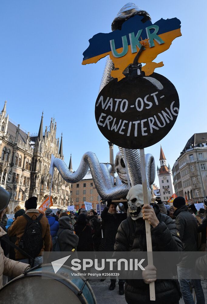 Protest rallies against NATO in Munich