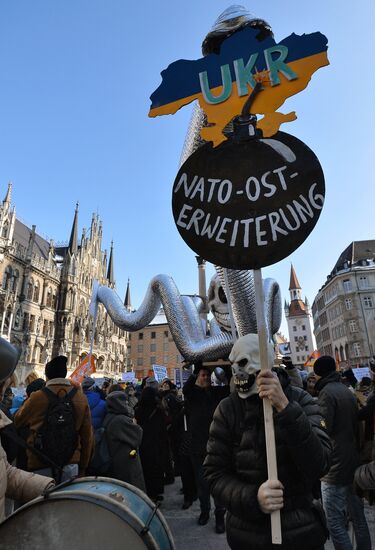 Protest rallies against NATO in Munich