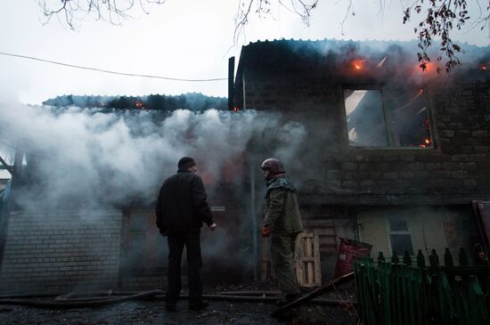 Donetsk after shelling