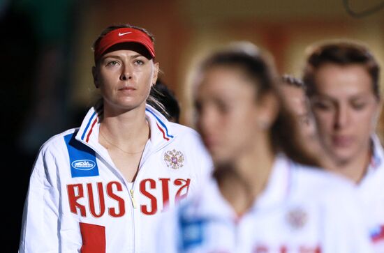Tennis. 2015 Fed Cup. Poland vs. Russia. Day Two