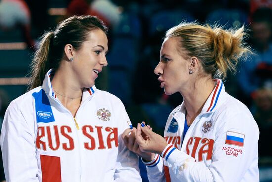 Tennis. 2015 Fed Cup. Poland vs. Russia. Day Two