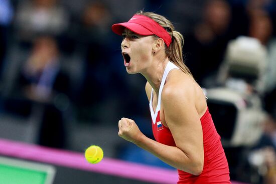 Tennis. 2015 Fed Cup. Poland vs. Russia. Day Two