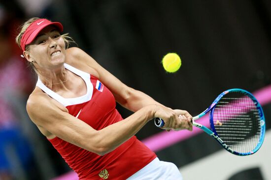 Tennis. 2015 Fed Cup. Poland vs. Russia. Day Two