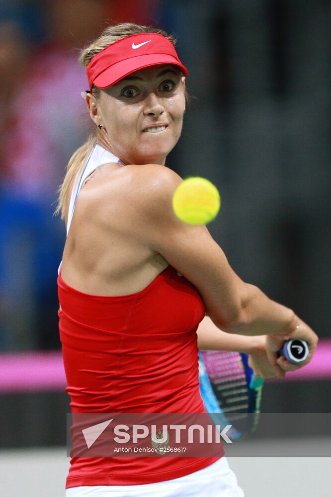 Tennis. 2015 Fed Cup. Poland vs. Russia. Day Two