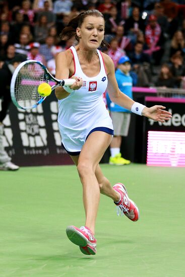 Tennis. 2015 Fed Cup. Poland vs. Russia. Day Two