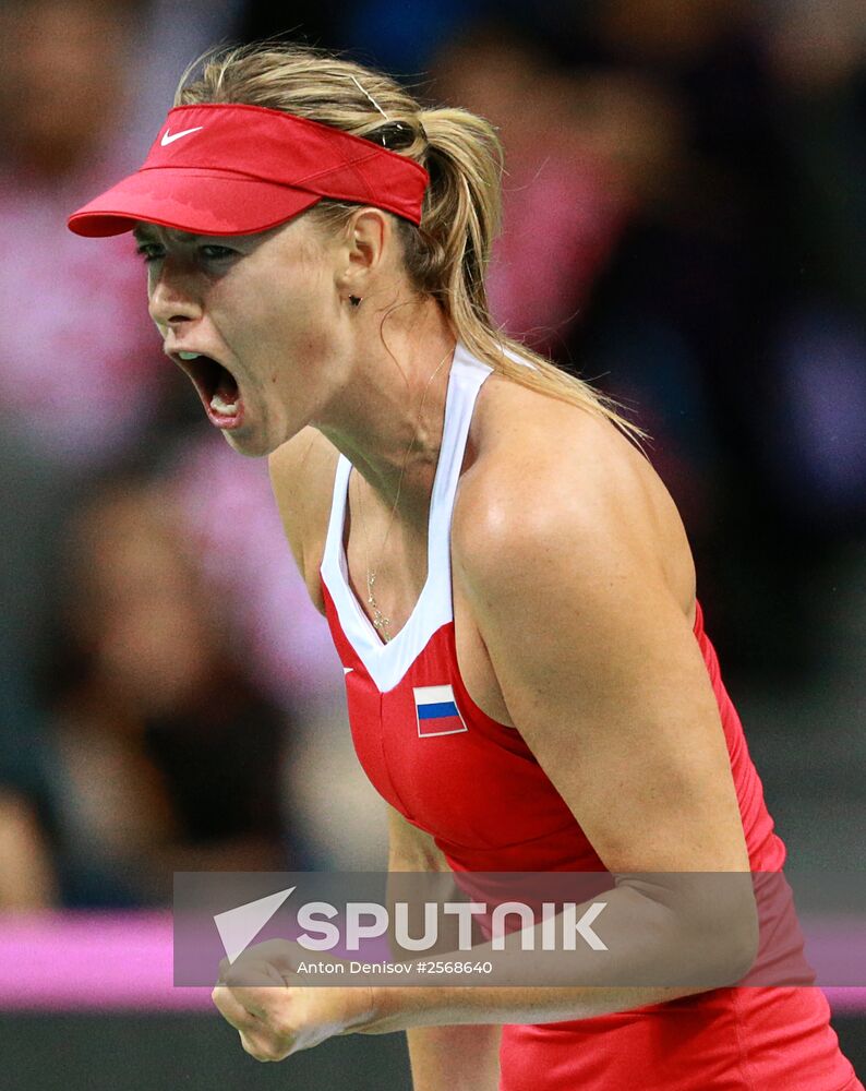 Tennis. 2015 Fed Cup. Poland vs. Russia. Day Two