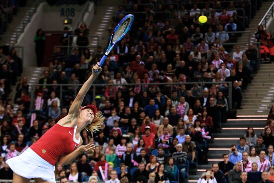 Tennis. 2015 Fed Cup. Poland vs. Russia. Day Two