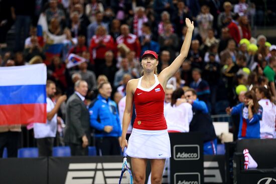 Tennis. 2015 Fed Cup. Poland vs. Russia. Day Two