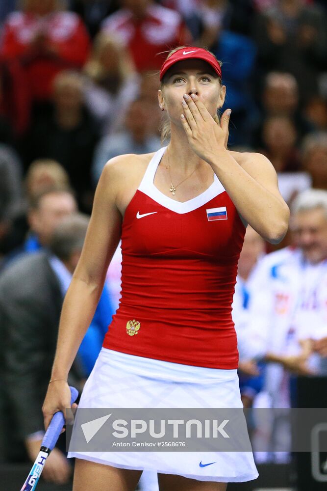 Tennis. 2015 Fed Cup. Poland vs. Russia. Day Two