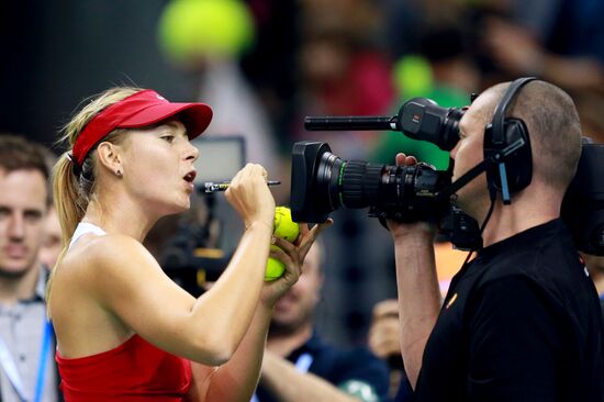 Tennis. 2015 Fed Cup. Poland vs. Russia. Day Two