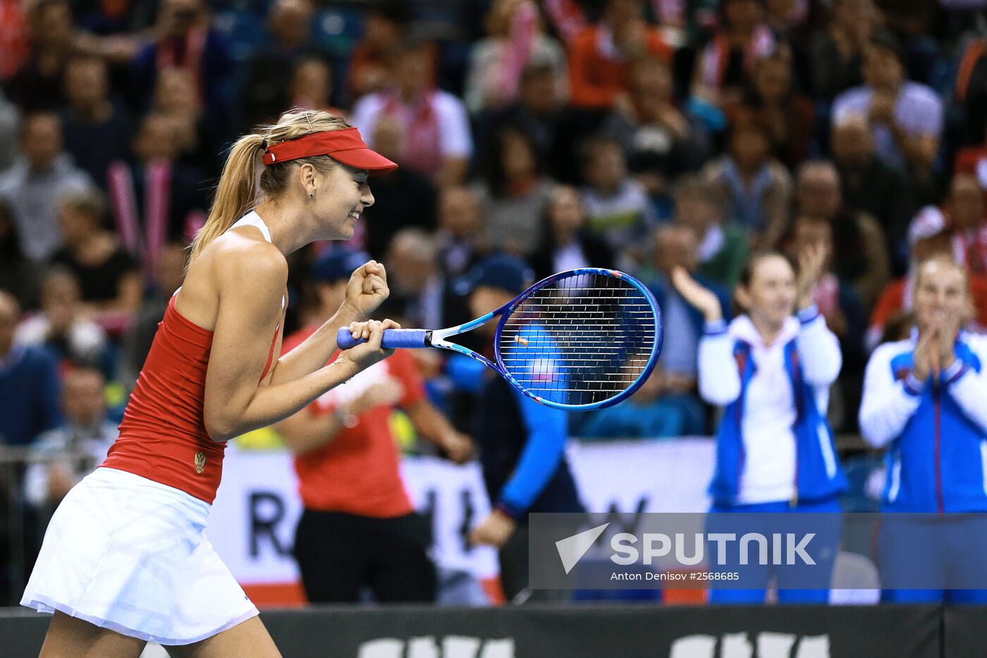 Tennis. 2015 Fed Cup. Poland vs. Russia. Day Two