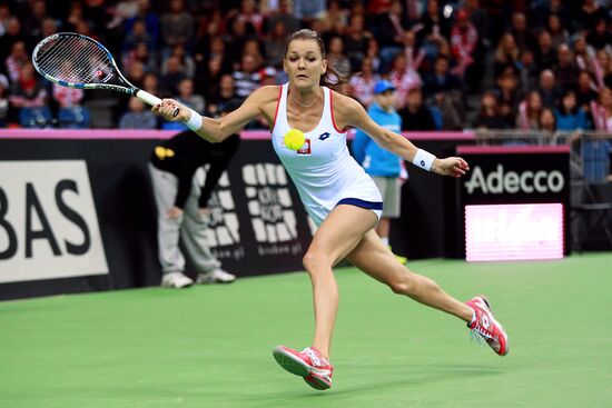 Tennis. 2015 Fed Cup. Poland vs. Russia. Day Two