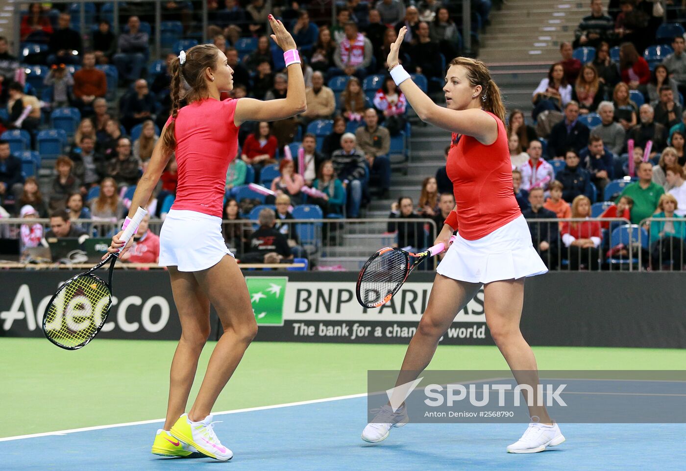 Tennis. 2015 Fed Cup. Poland vs. Russia. Day Two