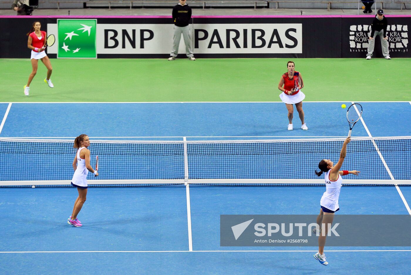Tennis. 2015 Fed Cup. Poland vs. Russia. Day Two