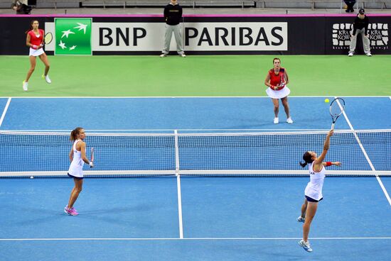 Tennis. 2015 Fed Cup. Poland vs. Russia. Day Two