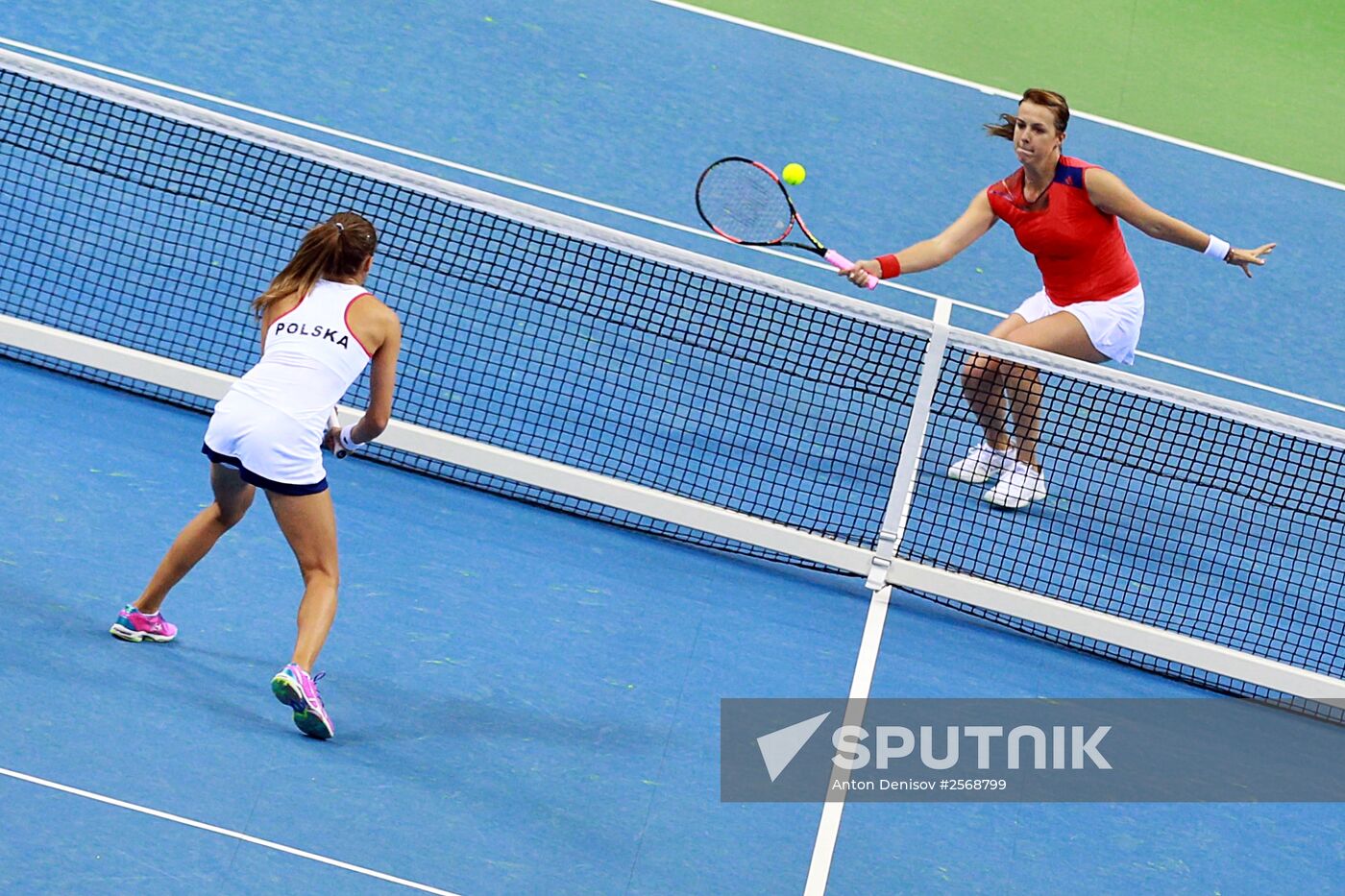 Tennis. 2015 Fed Cup. Poland vs. Russia. Day Two