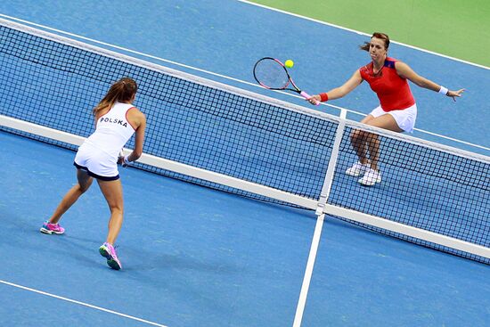 Tennis. 2015 Fed Cup. Poland vs. Russia. Day Two