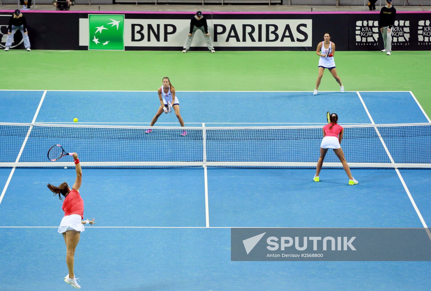 Tennis. 2015 Fed Cup. Poland vs. Russia. Day Two